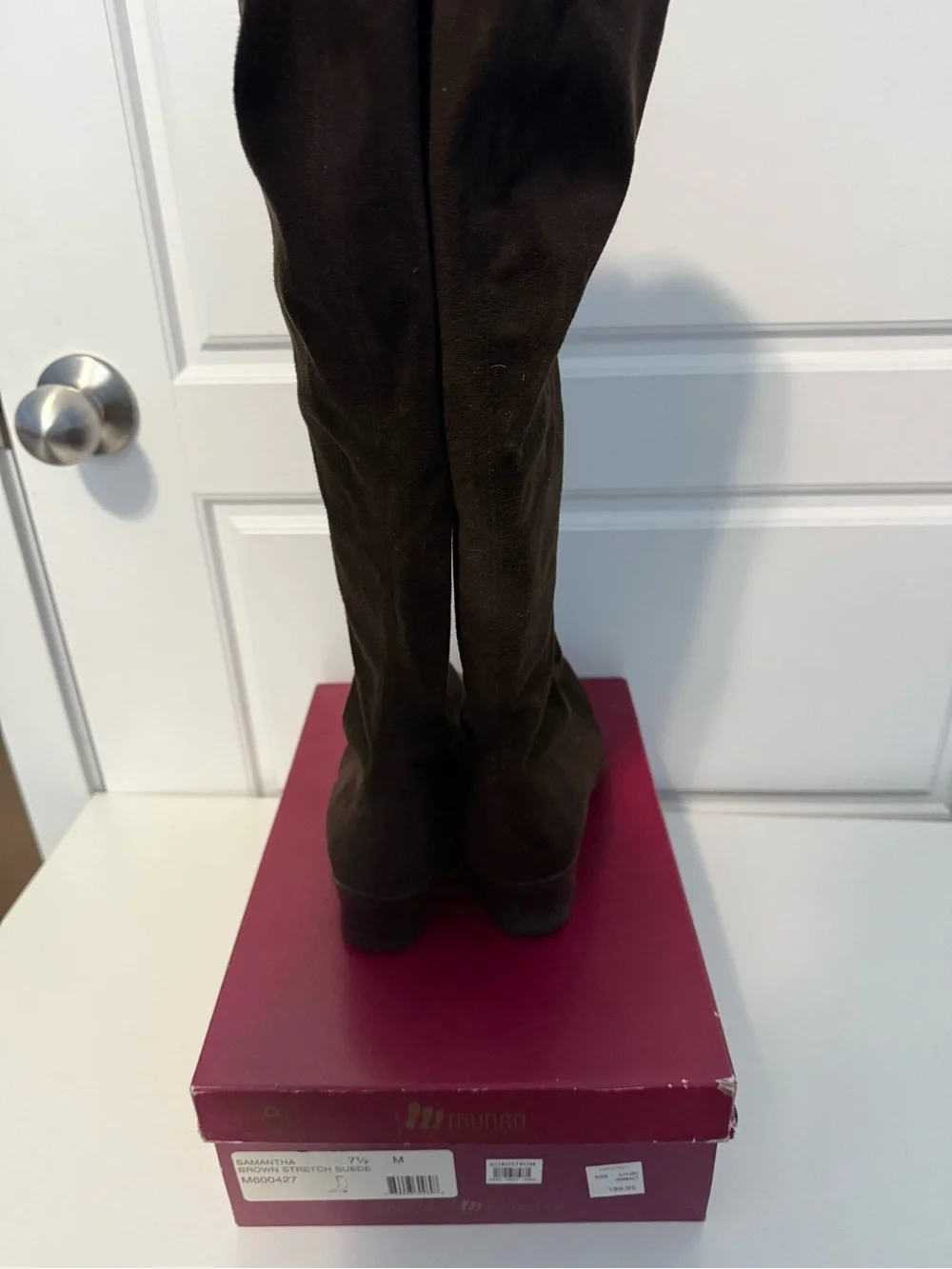 Vintage Y2K Munro Dark Brown Over-the-Knee Suede Boots